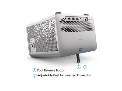 BenQ TK705STi Home Entertainment Projector, 4K UHD (3840x2160), 3000 ANSI lumens, 0.8 Throw Ratio, Auto Vertical Keystone, CinematicColor, Bluetooth 5.2, HDMI x2, USB-A, USB-C (PD 30W), 2x8W Speaker, OS Google TV, SmartRemote App, 3.8kg, Silver