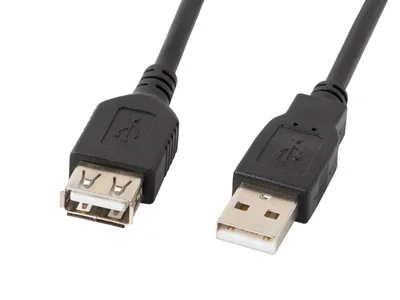 USB удължителен кабел Lanberg USB 2.0 AM-AF 3m Черен