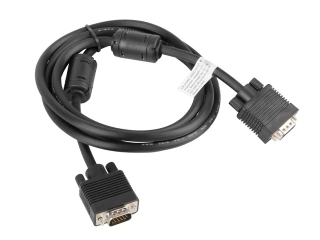 Lanberg VGA M/M cable 1.8m dual-shielded, 2x ferrite, black