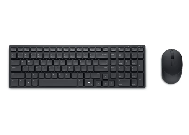 Комплект безжична клавиатура и мишка Dell Pro Compact Silent KM555 US International (QWERTY)