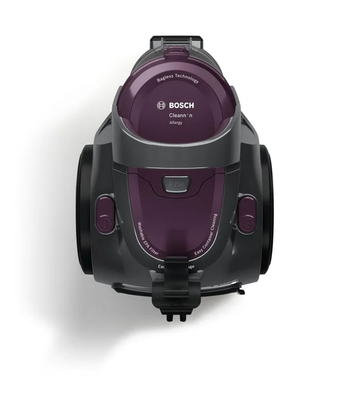 Bosch BGC05AAA1, Vacuum Cleaner, 700 W, Bagless type, 1.5 L, 78 dB(A), Energy efficiency class A, purple/stone gray