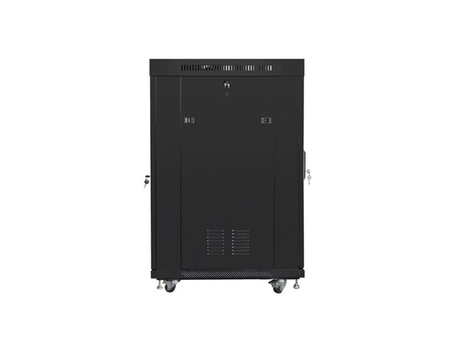 Lanberg rack cabinet 19" free-standing 22U/800x800 (flat pack) with glass door lcd black v2