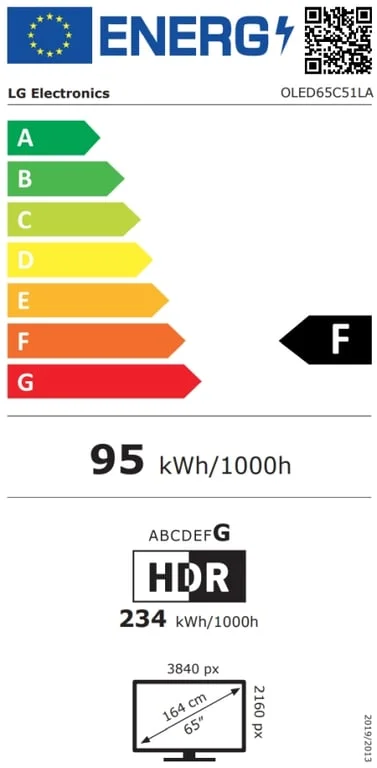 LG OLED65C51LA, 65" UHD OLED evo, 4K (3840 x 2160), DVB-C/T2/S2, Full Cinema Screnn, Alpha 9 AI 4K Gen8, 120Hz Native (VRR 144Hz), ThinQ AI, HDR10, VRR, NVIDIA G-SYNC, AMD FreeSync, Dolby Vision, Dolby Atmos, Wi-Fi 6, Bluetooth, HDMI, USB, Airplay 2, IC