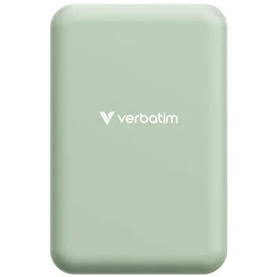 Външна батерия Verbatim Charge 'n' Go Essentials Magnetic Wireless 20000mAh зелена