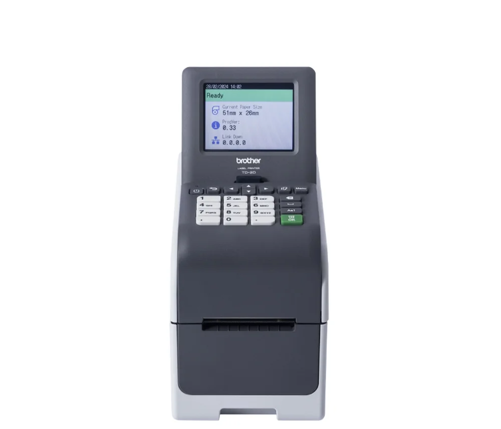 Brother TD-2350DSA203 2" Network Label printer (203dpi Touch screen) Wi-Fi / Bluetooth