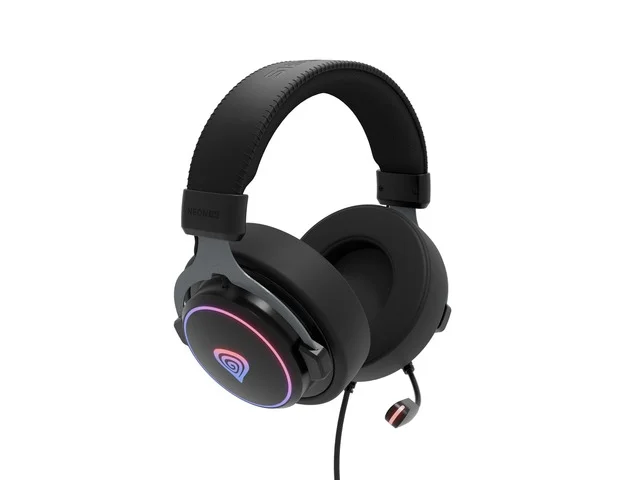 Геймърски слушалки Genesis Neon 764 с микрофон, RGB подсветка, USB, черни