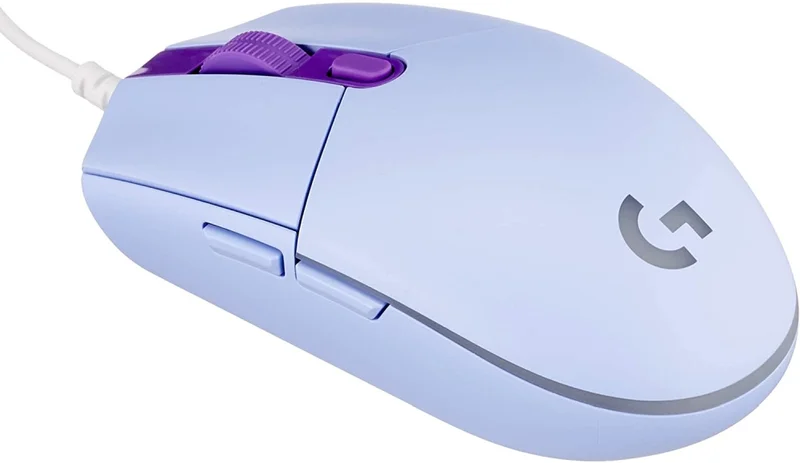 Гейминг мишка Logitech G102 LIGHTSYNC, кабел, USB, Lilac