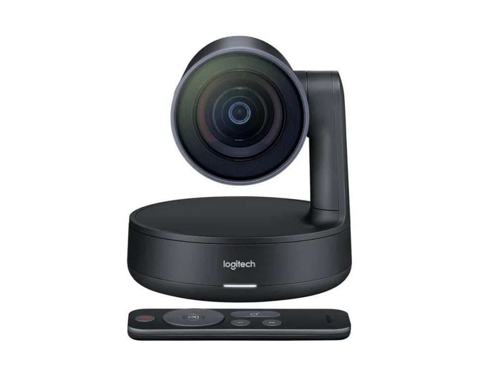 Logitech Rally Camera, Ultra HD 4K 30 fps, Motorized PTZ Camera, RightSight, RightLight, RightSound, 5x Optical Zoom, Autofocus, Black