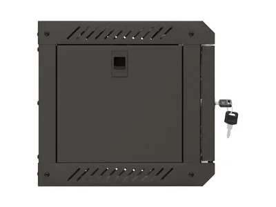 Lanberg rack cabinet 10" wall-mount 4U/300x300 (flat pack) with glass door black