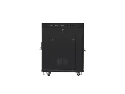 Lanberg rack cabinet 19" free-standing 15U/600x800 (flat pack) with glass door lcd black v2