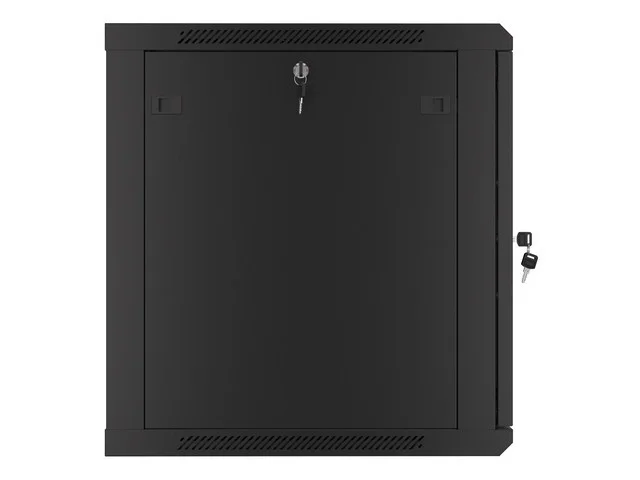 Lanberg rack cabinet 19" wall-mount 12U/600x600 for self-assembly with metal door black (flat pack)
