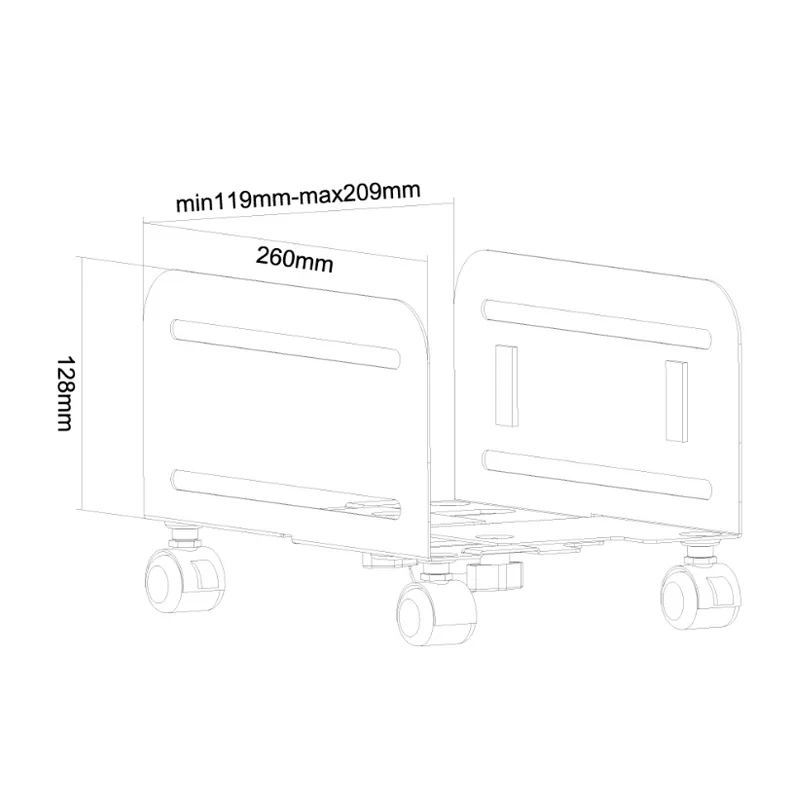 Neomounts CPU Holder (mobile / width: 12-21 cm)