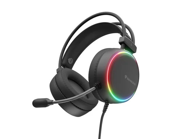 Геймърски слушалки Genesis Neon 613 G2 с микрофон, RGB подсветка, черни