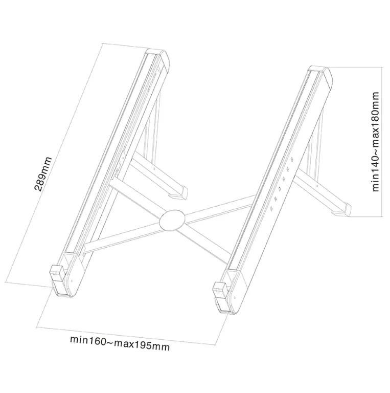 Стойка за лаптоп Neomounts Foldable Notebook Desk Stand, 11"-17", Silver