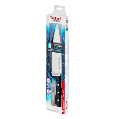 Готварски нож Tefal Ingenio Ice Force K2320214, 20 см, неръждаема стомана, черна дръжка