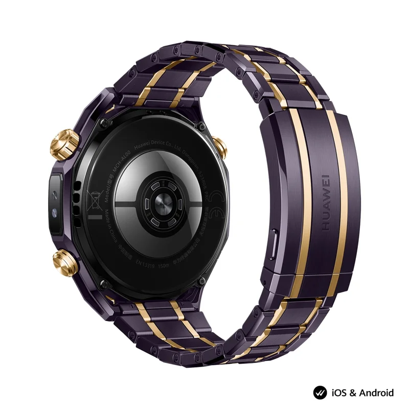 Huawei  Watch Ultimate Design Royal Gold, Long-B69, Purple ceramic bezel with 18K gold