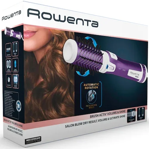 Rowenta CF9530F0, Brush Activ Volume & Shine, rotative brush, double ionisation, 1000W, 2 temperature settings + cool air, 2 rotation directions, 2 brushes diameters (40 mm - 50 mm)