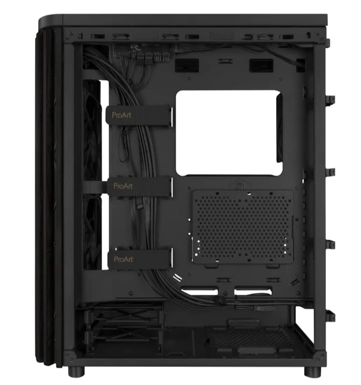 Кутия за компютър ASUS ProArt PA401 Wood TG Full Tower, черен