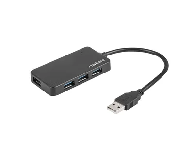 USB хъб NATEC Moth USB 3.0 4 порта Черен