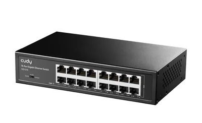 Cudy GS1016 16-Port Gigabit Switch, 16 10/100/100M RJ45 Ports Rack-mountable Steel Case