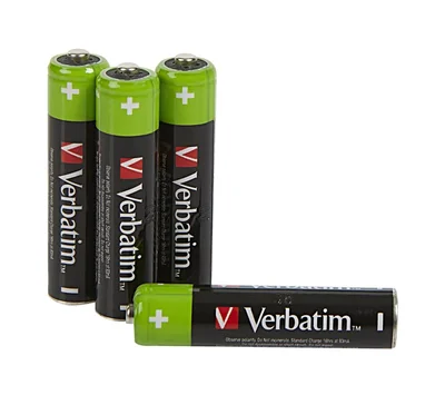 Акумулаторна батерия Verbatim AAA HR03 950mAh NiMH 1.2V, 4 броя