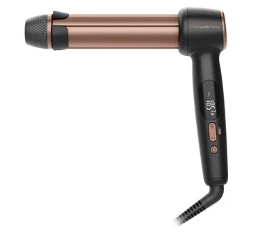 Маша за коса Rowenta CF4620E0 Flexcurl, керамично покритие, LED дисплей, 27/32/38 мм, 210°C, черен/розово злато