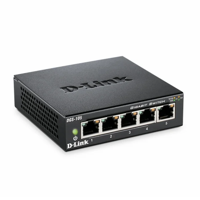 Суич D-Link 5 порта 10/100/1000 Gigabit метален корпус