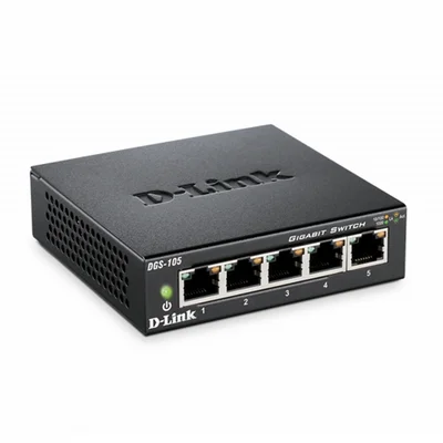 Суич D-Link 5 порта 10/100/1000 Gigabit метален корпус