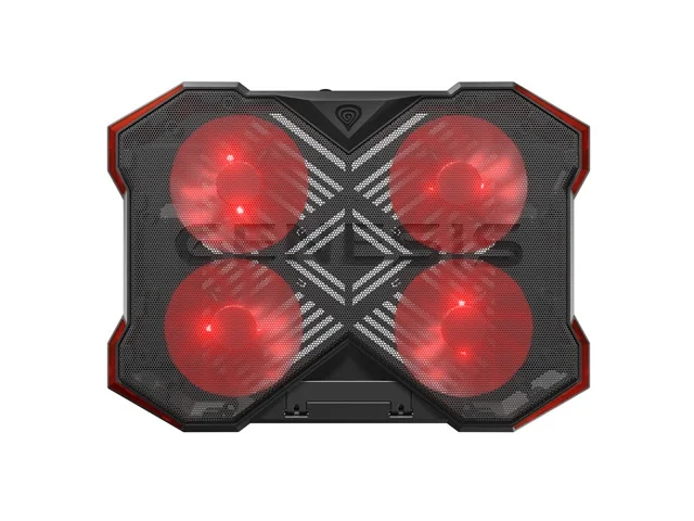 Охладителна подложка за лаптоп Genesis Oxid 260, 15.6"-17.3", 4 вентилатора, LED осветление, 2 USB порта