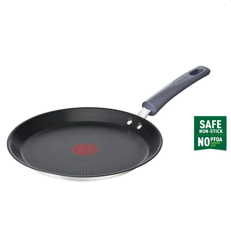 Тиган за палачинки Tefal Daily Cook G7313855 25 см, титаново незалепващо покритие, иноксов корпус