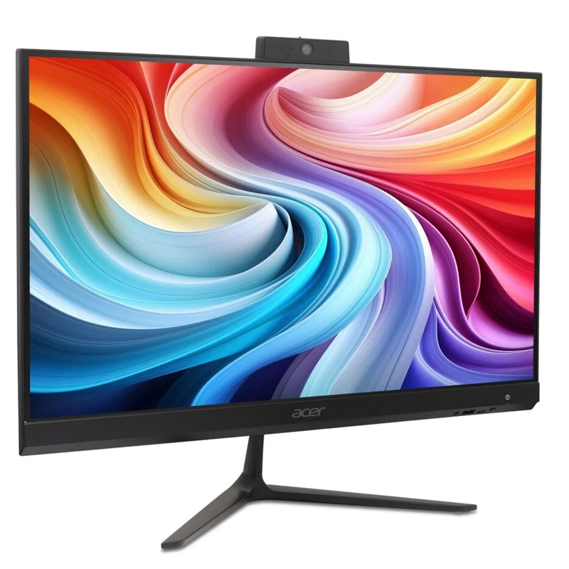 Acer Aspire C24-B, 23.8'' FHD IPS AiO 120Hz, AMD Ryzen 5 7430U (up to 4.30GHz, 19MB), 16GB DDR4 (1 slot free), 512GB SSD, no DVD, AMD Radeon Graphics, HDMI, USB 3.2, USB 2.0, Type- C, RJ-45, WiFi 6, BT 5.0, Glan,Tilt, Cam+mic, NO OS, Black
