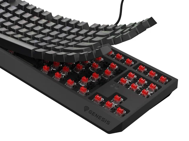 Геймърска клавиатура Genesis Thor 230 TKL Outemu Red RGB Black Hot Swap