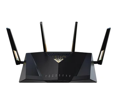 Asus Gaming Wireless Router, RT-BE88U, BE7200, Dual-Band, Quad-Core 2.6GHz CPU, 256MB/2GB Flash/RAM, 4K-QAM, MLO, 10G dual-port, SFP+, 2.5G quad-port, AiProtection Pro, Adaptive QoS, VPN Fusion, Instant Guard, IPTV, OFDMA, MU-MIMO, AiMesh, Black