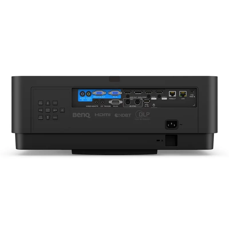 BenQ LU960ST2 DLP, WUXGA (1920x1200), 5200AL, Laser, Contrast 3,000,000:1, 0.5 throw ratio, 20,000 hrs life/Eco 38,000hrs; Noise level: 37/35 dB (Normal/Eco mode); HDMI2.0, DP, HD-baseT, LAN control; DC 12V Trigger; Wired remote, 3D Sync in and out