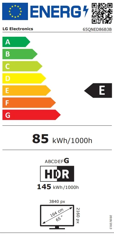 LG 65QNED86B3B, 55" 4K QNED MiniLED Smart TV, 3840x2160, 120Hz Native (VRR 144Hz), DVB-T2/C/S2, alpha 7 AI Processor, HDR10 / HLG, Dolby Vision, webOS 26 ThinQ, VRR/ALLM/HGiG, 4K Super Upscaling, WiFi 5, Bluetooth 5.3, AirPlay 2, LAN, CI, HDMI, AI Sound