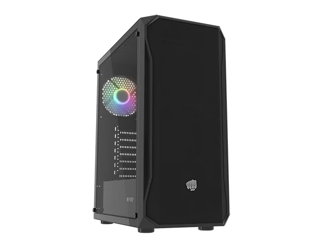 Кутия за компютър FURY Shobo SH4 RGB Middle Tower, прозорец, черен