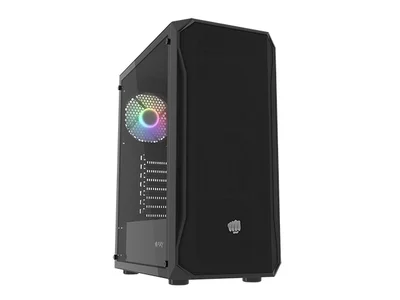 Кутия за компютър FURY Shobo SH4 RGB Middle Tower, прозорец, черен