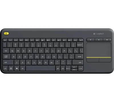Клавиатура Logitech – K400 Plus, безжична, черна, с тъчпад, US INT'L