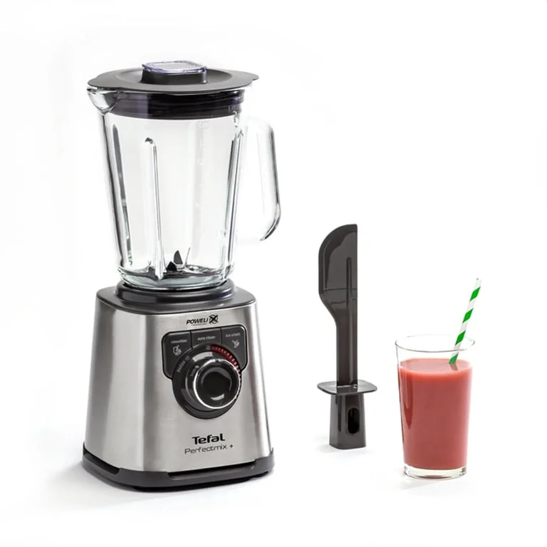 Tefal BL811D38, Mastermix Premium Blender, 1200 W, Thermo jug of impact glass, Total capacity: 2l, Speed control button, 6 removable blades, 3 programs, stainless steel