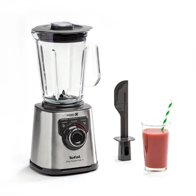 Tefal BL811D38, Mastermix Premium Blender, 1200 W, Thermo jug of impact glass, Total capacity: 2l, Speed control button, 6 removable blades, 3 programs, stainless steel