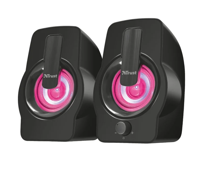 Тонколони TRUST Gemi 2.0 RGB, 12W, 2.0, 3.5 мм, USB, Черен