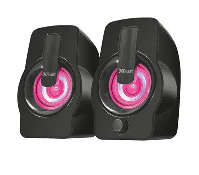 Тонколони TRUST Gemi 2.0 RGB, 12W, 2.0, 3.5 мм, USB, Черен