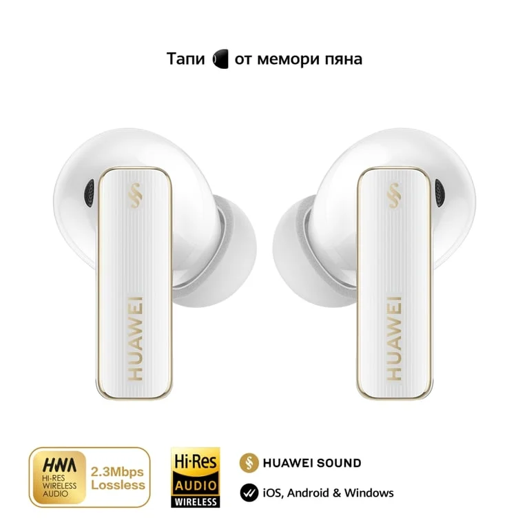 True Wireless слушалки HUAWEI – FreeBuds Pro 4 Piano-T180, бели