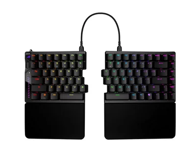 Геймърска клавиатура ASUS ROG Falcata, USB, RF Wireless, Bluetooth, RGB подсветка, черна