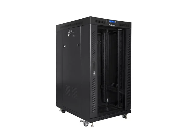 Lanberg rack cabinet 19" free-standing 22U/800x1000 (flat pack) with mesh door lcd black v2