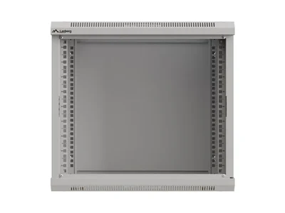 Lanberg rack cabinet 19" wall-mount 9U/540x350 (flat pack) with glass door grey