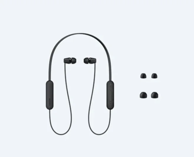 Слушалки Sony WI-C100 In-ear, Bluetooth, черни