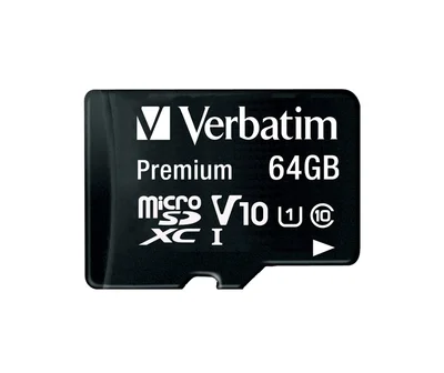Verbatim Premium micro SDXC 64GB Class 10 (Incl. Adaptor)