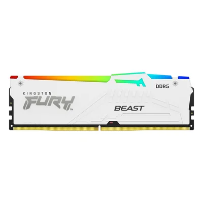RAM памет Kingston FURY Beast RGB 64GB (2x32GB) DDR5 5600 MHz CL36 Бял