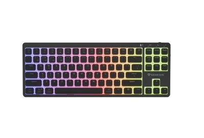 Genesis Gaming Keyboard Thor 430 TKL Wireless, US, RGB Mechanical Outemu Pink, Silent Slim, Black